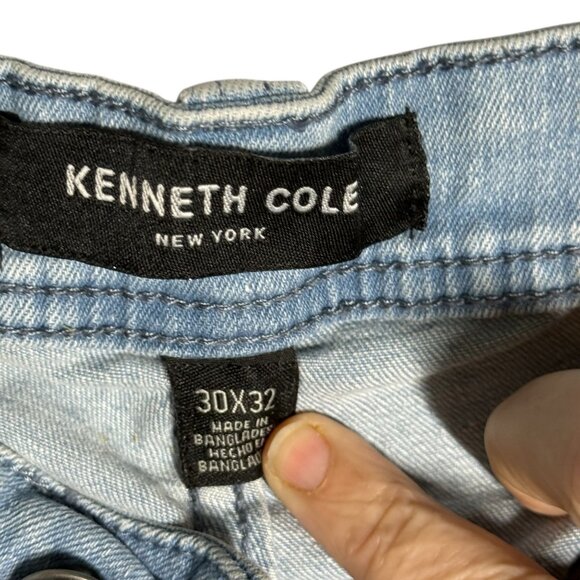 Kenneth Cole Mens Light Wash Denim Jeans Size 32 Straight Leg - Picture 9 of 11